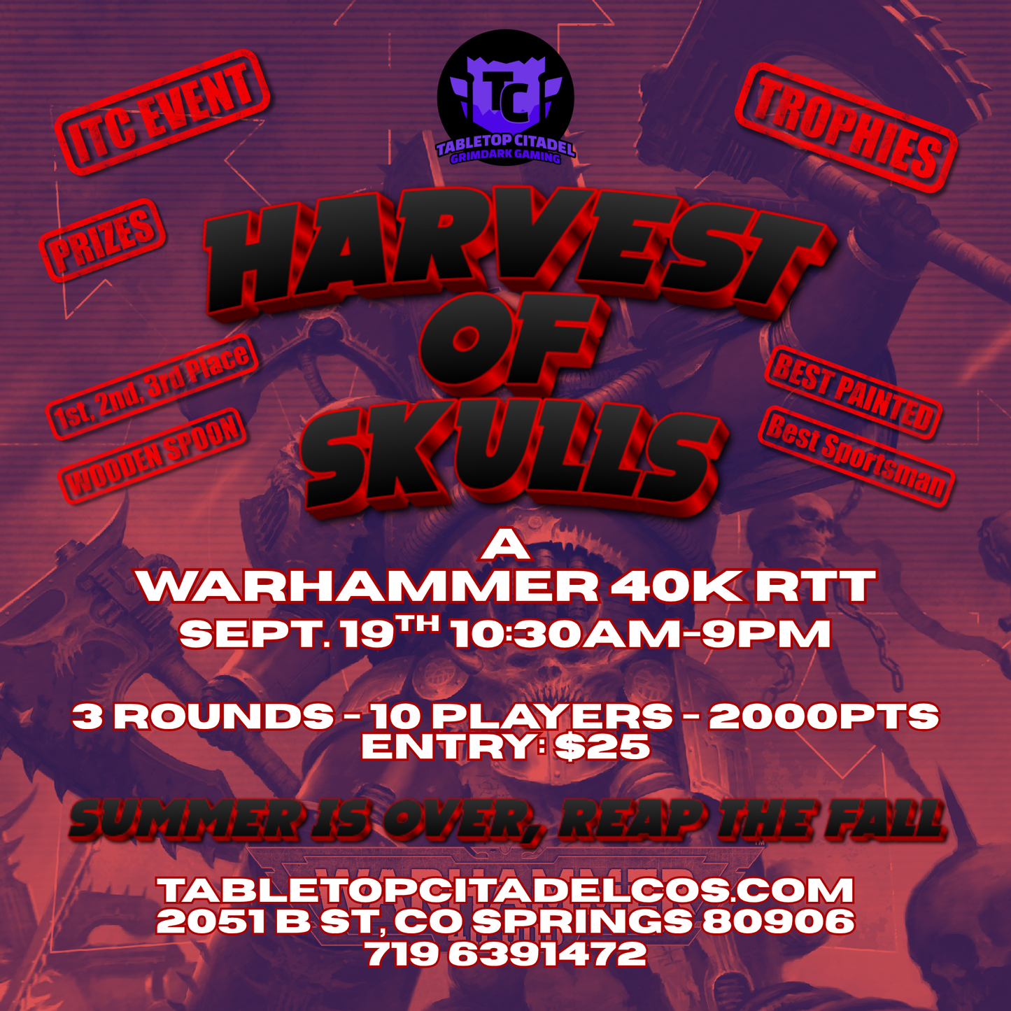 Harvest of Skulls 40k RTT