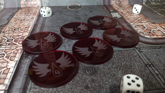 Blood Angels 40k Objective Markers (40mm)