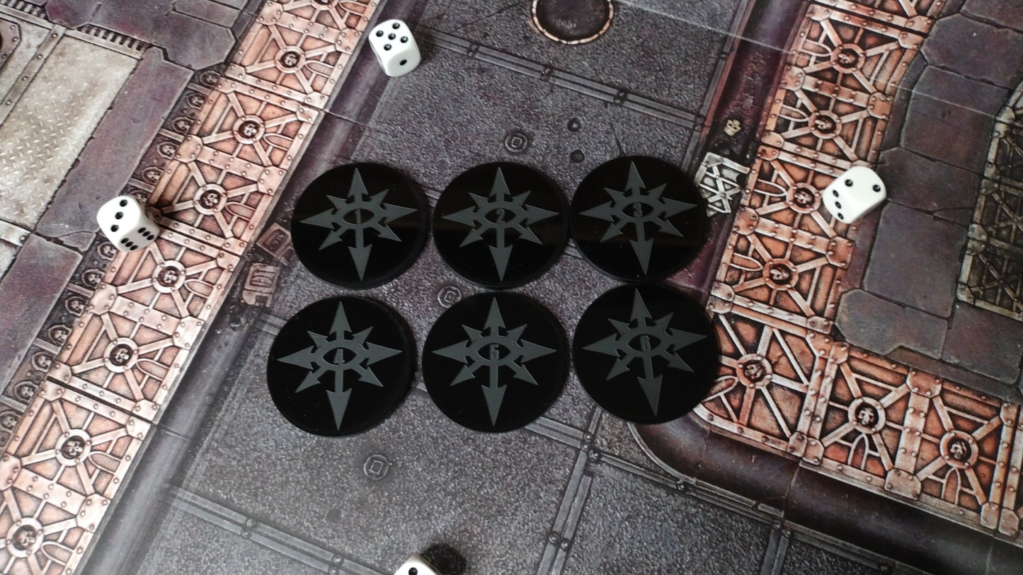 Black Legion Chaos 40k Objective Markers (40mm)