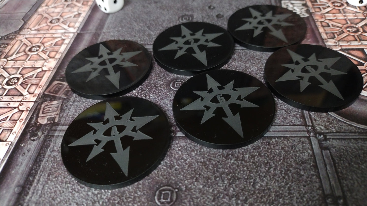 Black Legion Chaos 40k Objective Markers (40mm)