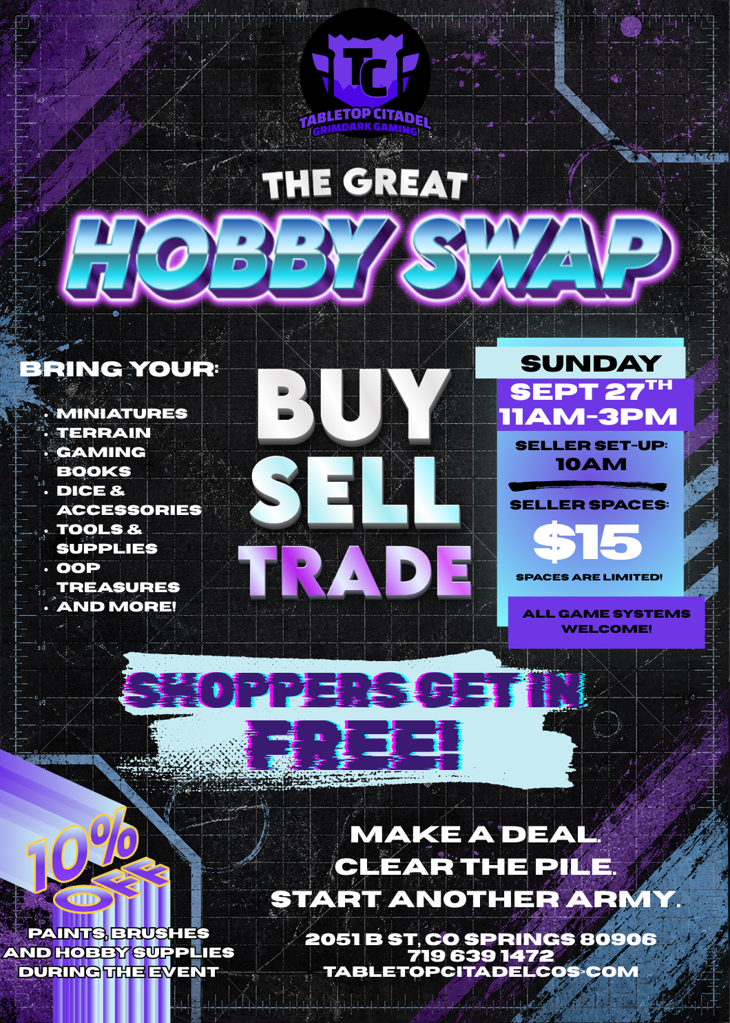 Great Hobby Swap Seller Space