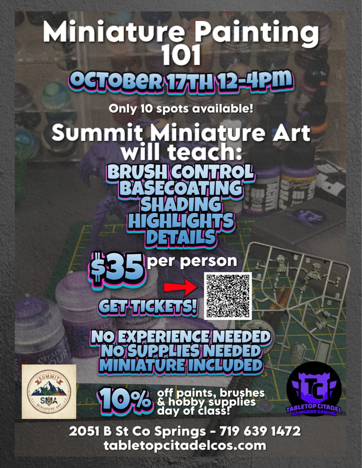 Mini Painting 101 with Summit Miniature Art